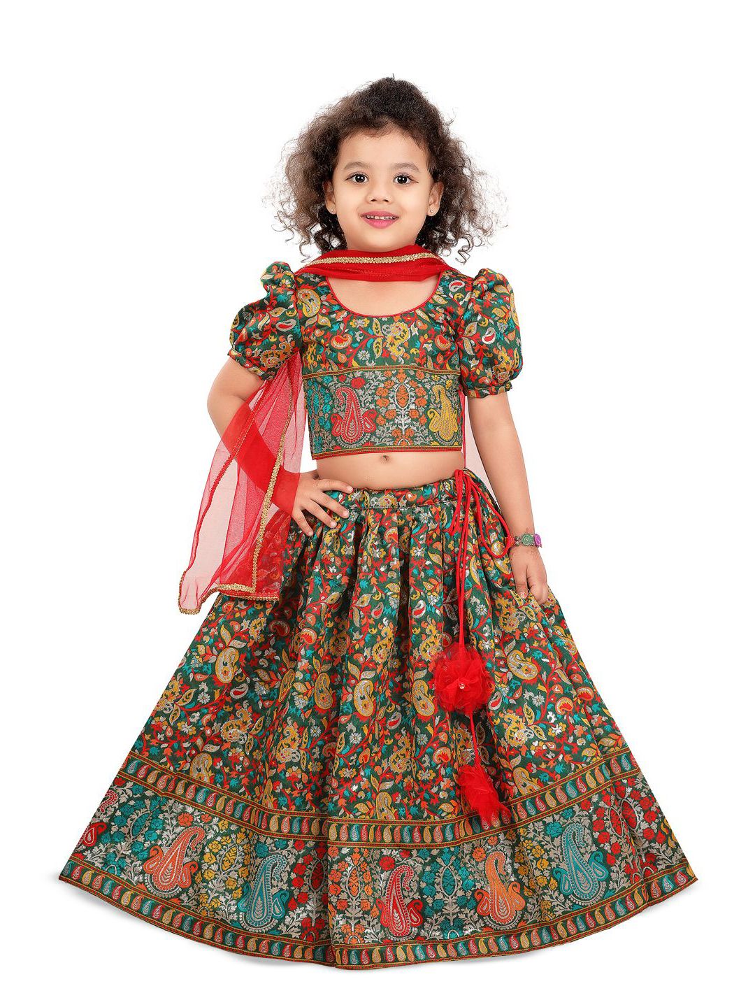 Pragya Exclusive Girls Printed Ready to Wear Lehenga &-picture-12