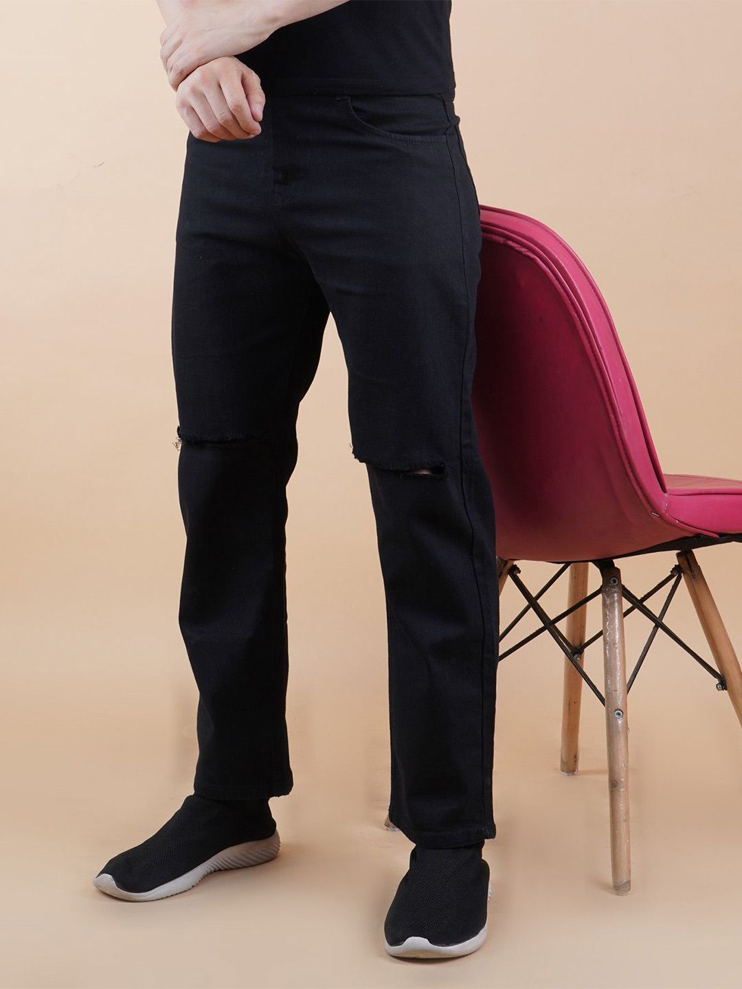 Metronaut Men Classic Slash Knee Jeans-picture-24