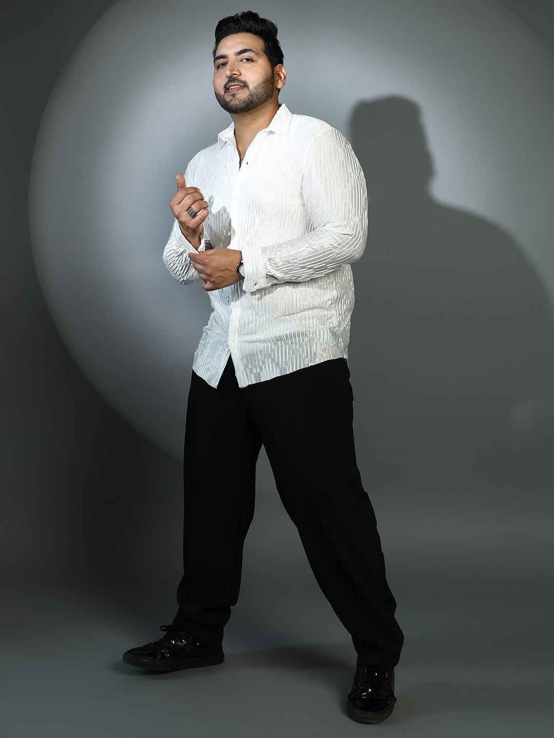 Instafab Plus Men Comfort Opaque Casual Shirt-picture-34