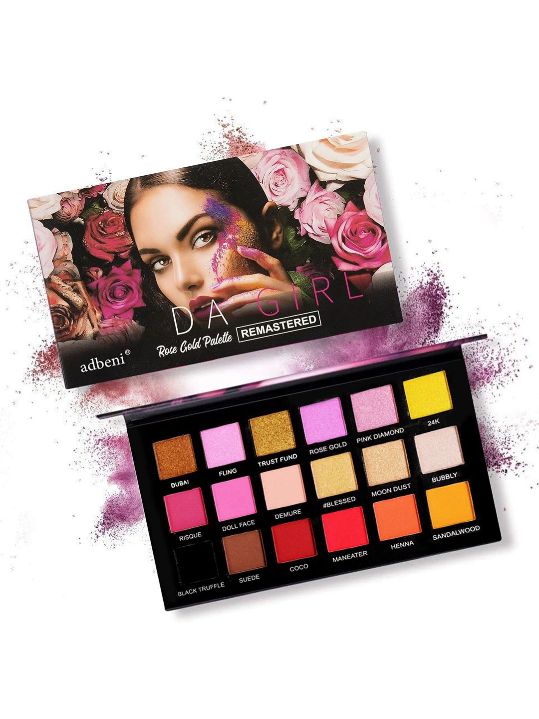 Adbeni DA Girl Waterproof High Pigmented Eyeshadow Palette - 18 g-image-25