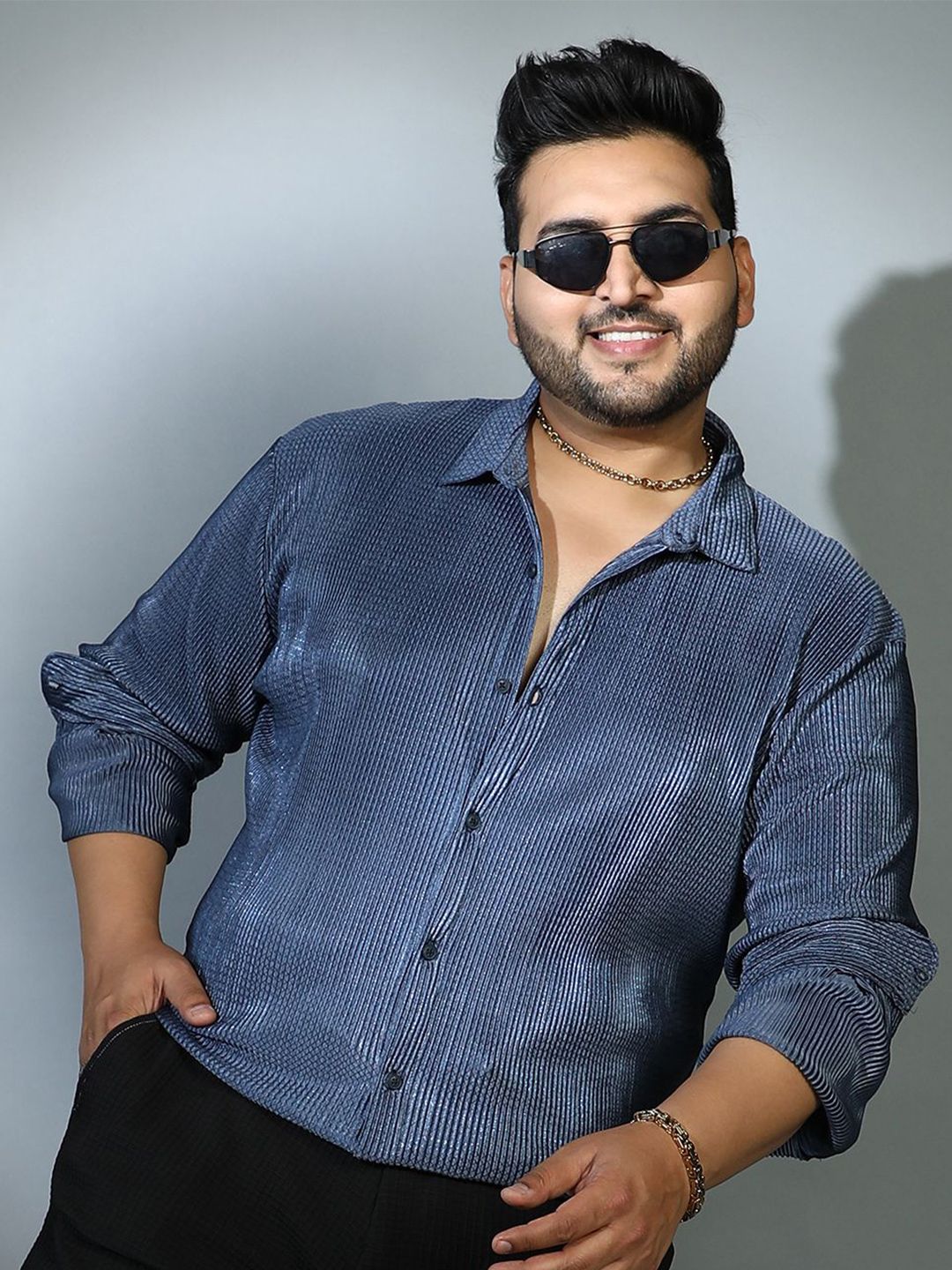 Instafab Plus Men Comfort Opaque Casual Shirt-picture-33