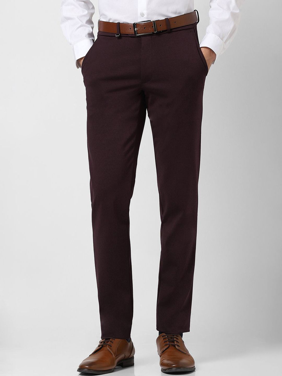 Van Heusen Men Slim Fit Cotton Formal Trousers-picture-39