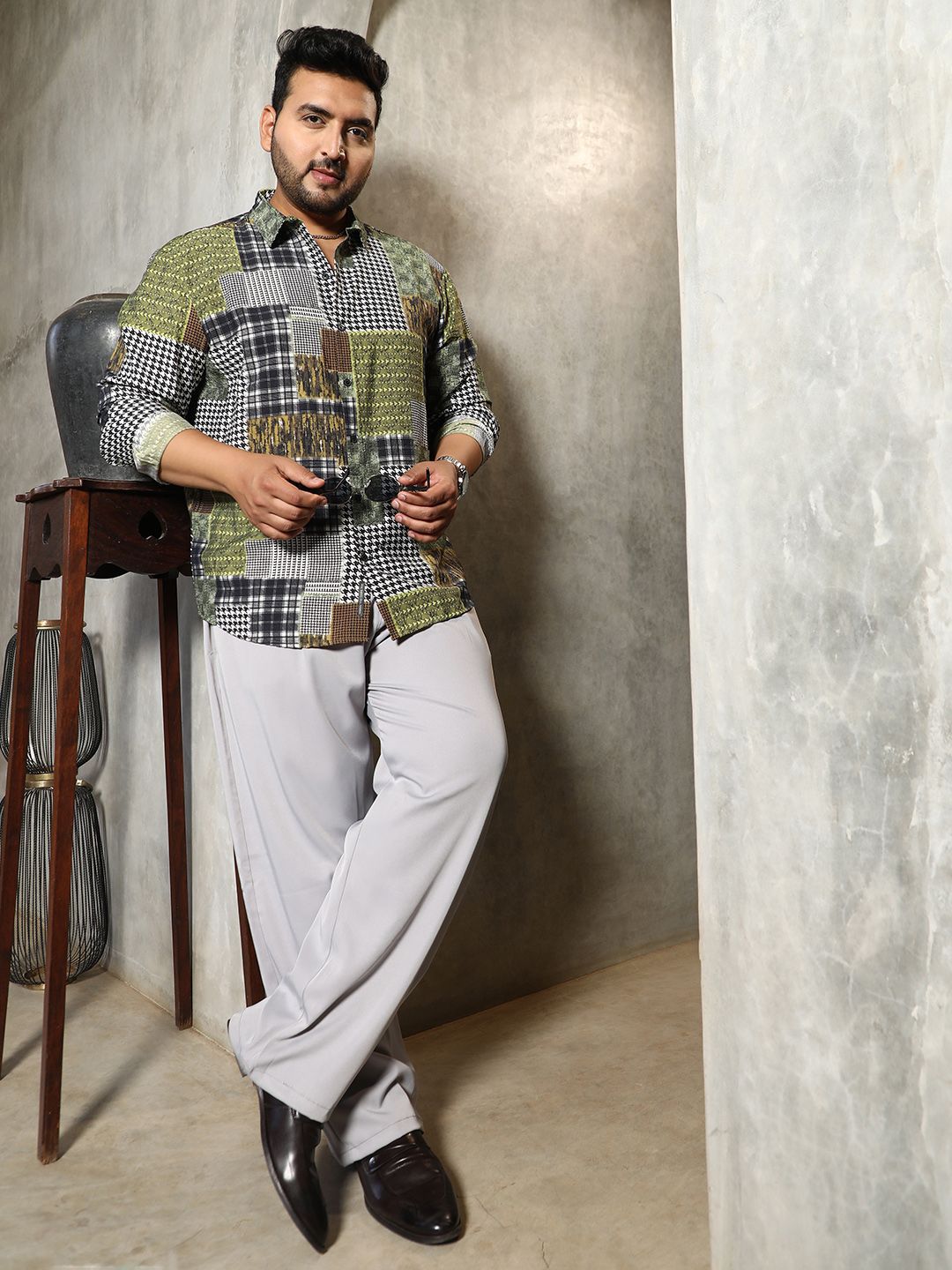 Instafab Plus Men Comfort Opaque Printed Casual Shirt-picture-30