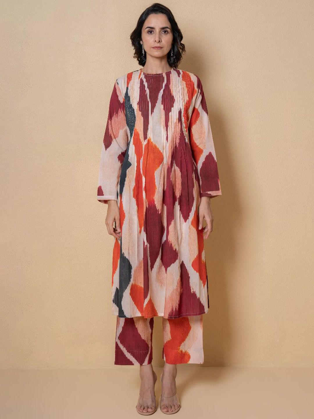 Kameez by Pooja Kejriwal Women Abstract Printed Layered Pure Cotton Kurta with Trouser-picture-19