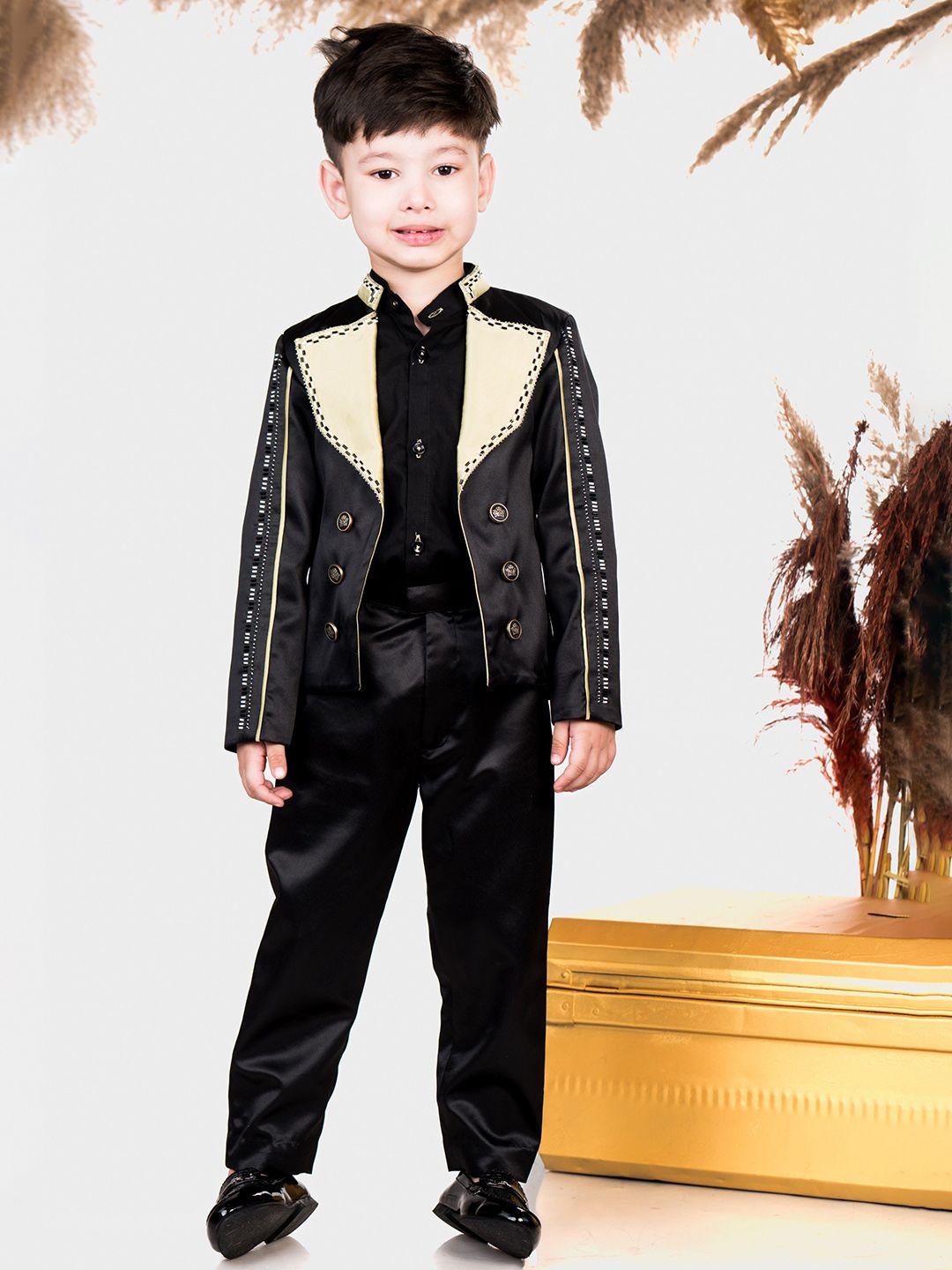 TOPLOVE Boys Self Design Three-Piece Party Suits-image-15