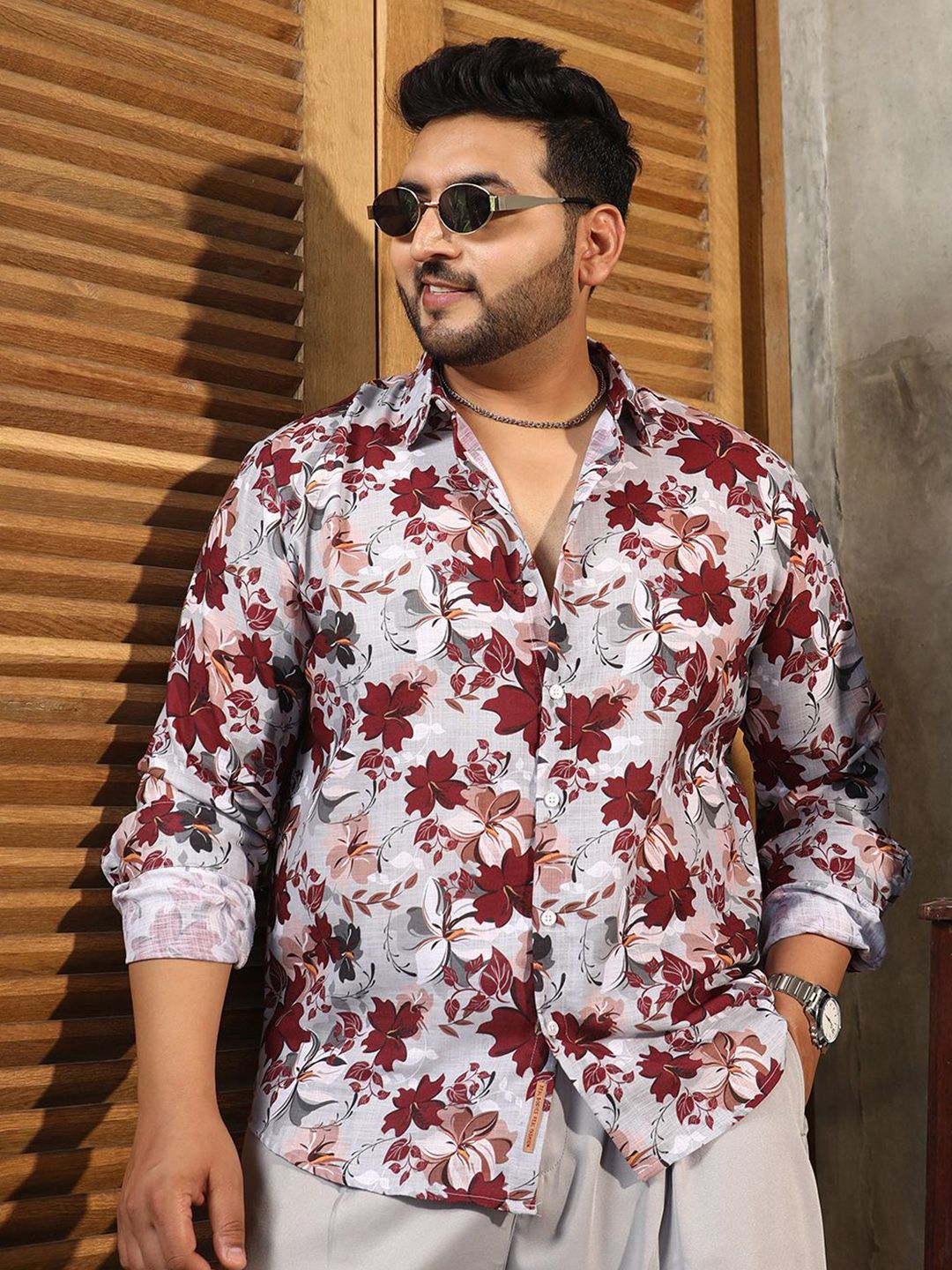 Instafab Plus Men Comfort Opaque Printed Casual Shirt-picture-15