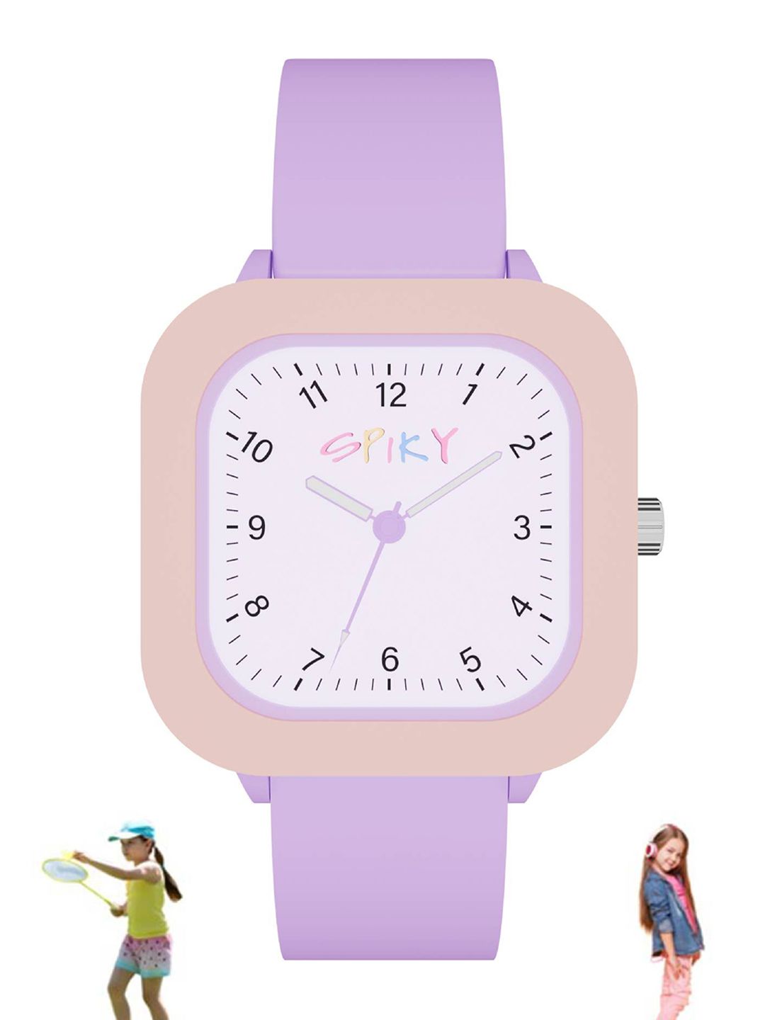 Spiky Unisex Kids Dial & Straps Analogue Watch SPKEVA37_C4_PUR