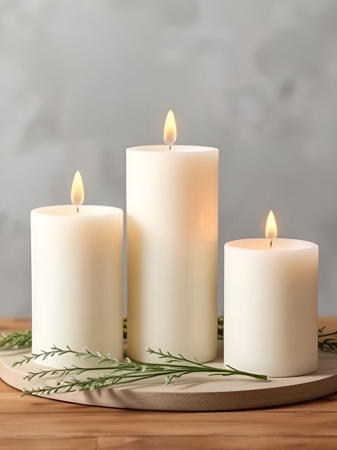 Aromatic Fables Off White 3 Pieces Jasmine Scented Pillar Candles-image-41