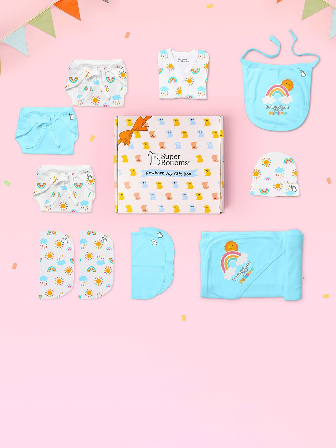 SuperBottoms 11-Pcs Newborn Baby Gift Set 0-3Months Clothing Gift Set-picture-56