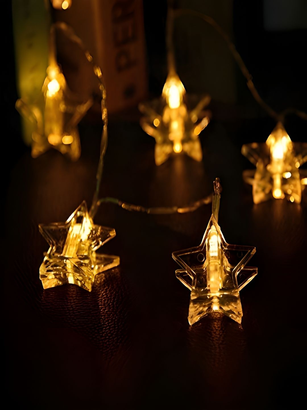 KAVYARA White Photo Clip & Star Shape String Lights-picture-42