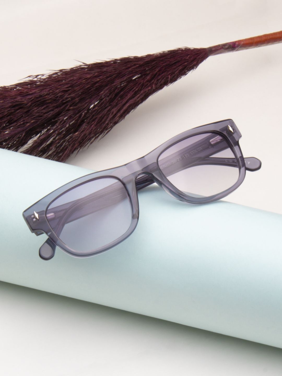 Ted Smith Unisex Grey Graded Wayfarer Premium Acetate Sunglasses With Polarised Lens-picture-11