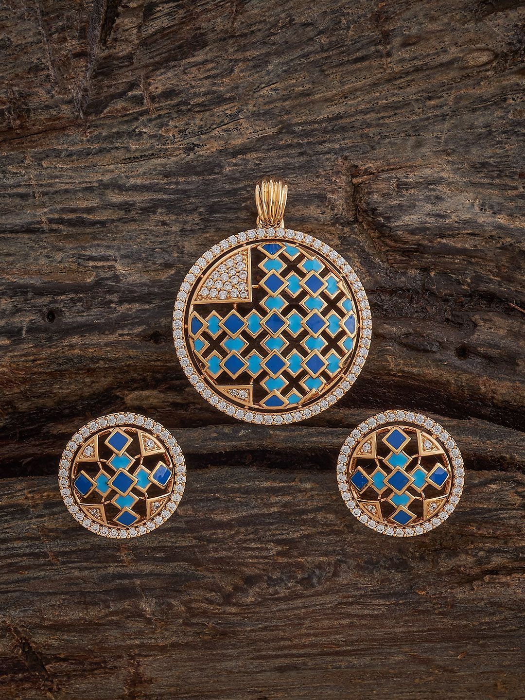 Kushal's Fashion Jewellery Rhodium-Plated Zircon Embellished Bridal Classic Drop Earrings-picture-21