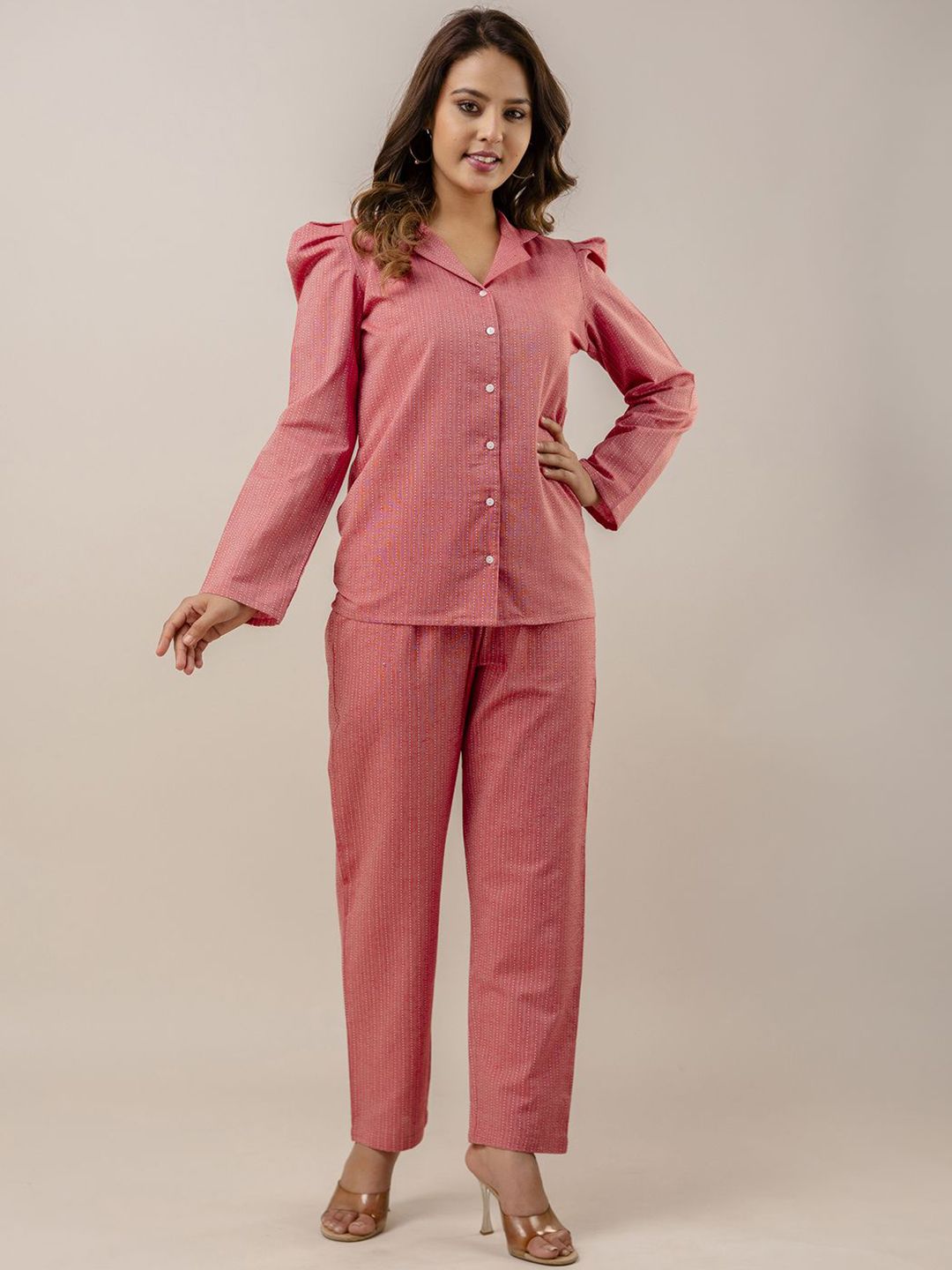 CORDSET Striped Printed Pure Cotton Shirt & Trouser-picture-19