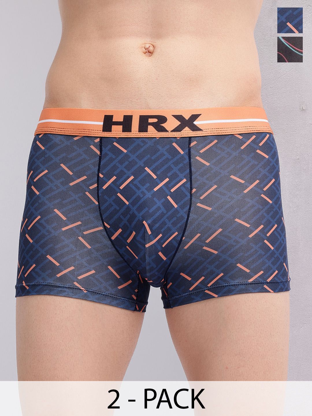 hrx by hrithik roshan HRX by Hrithik RoshanPack Of 2 Printed Short Trunks HTO-PV-Print-101-112-S-picture-21