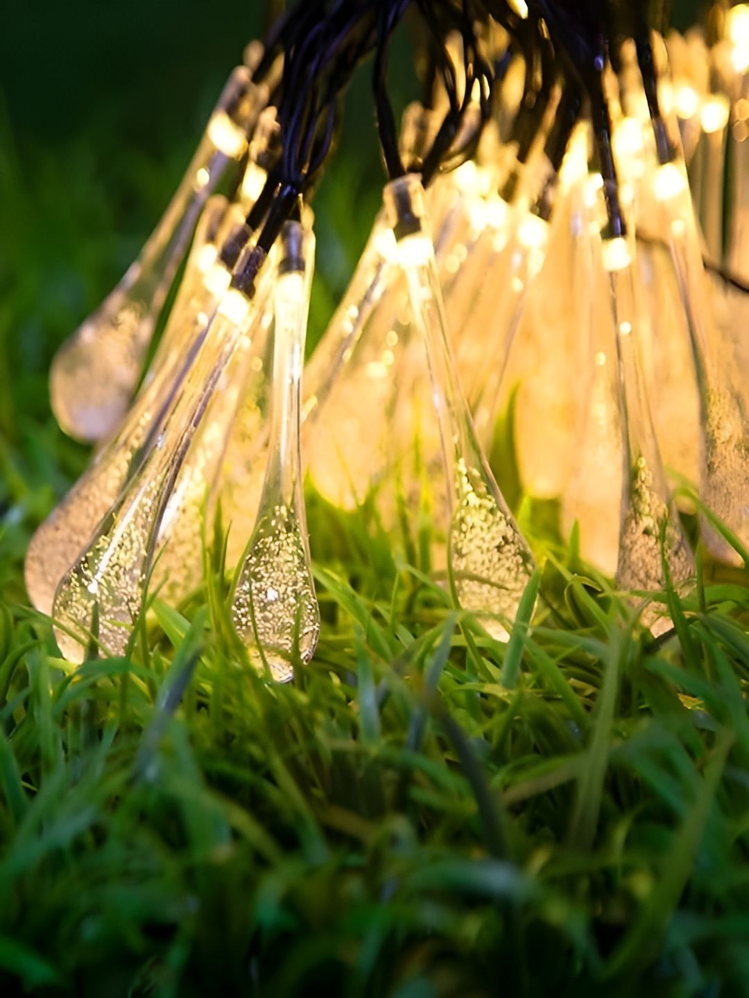 KAVYARA White Teardrop Shape String Lights-image-41