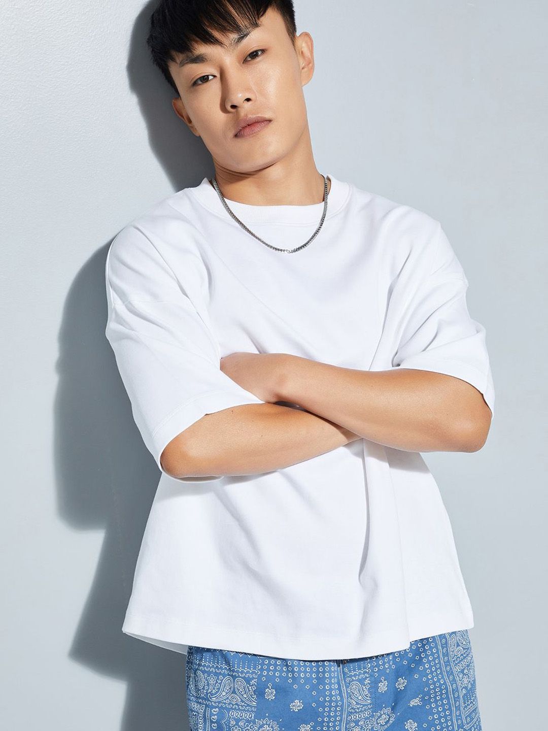 max Men Solid Round Neck Cotton Oversized T-shirt-picture-18