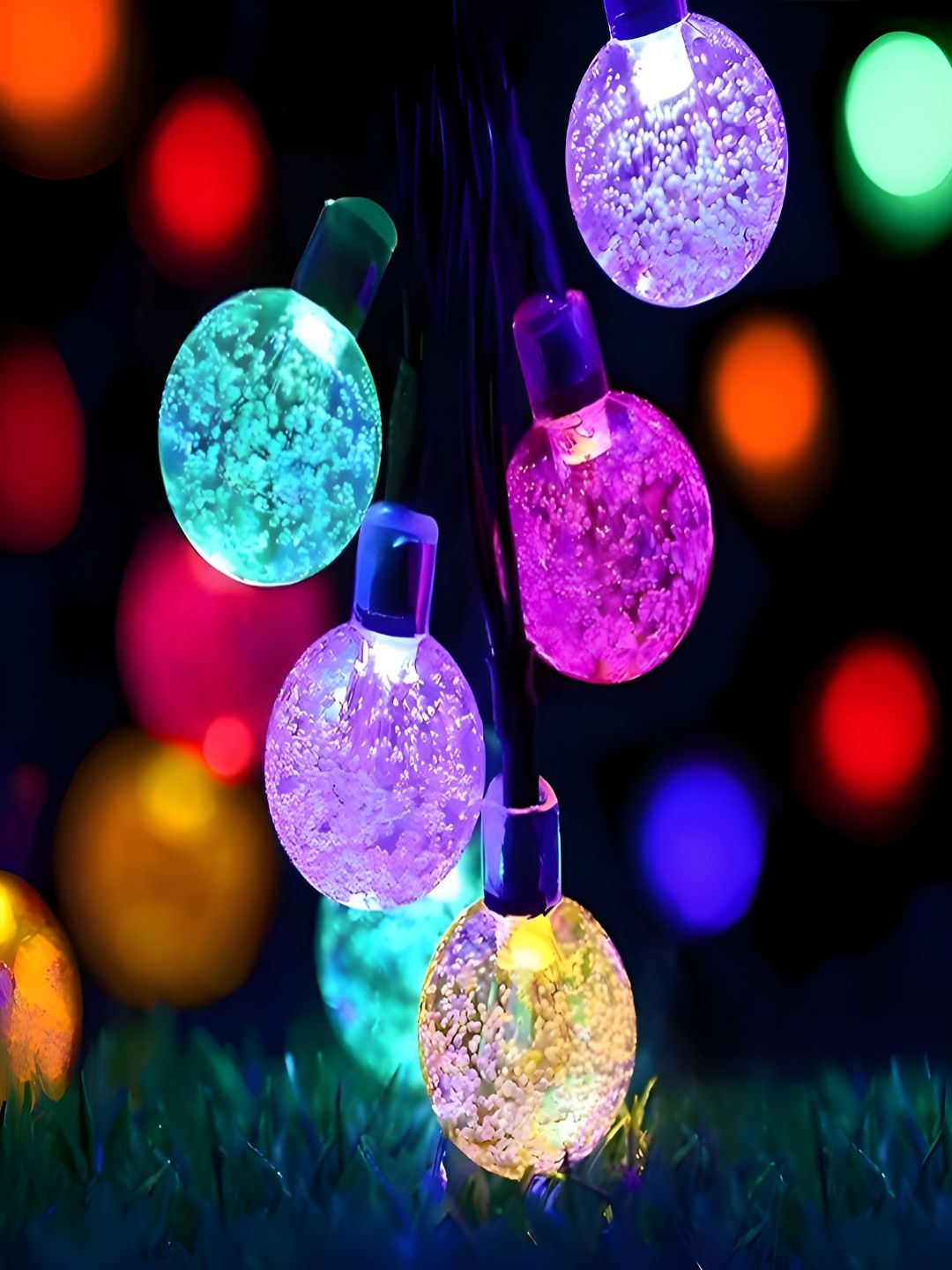 KAVYARA Blue & Pink Ball Shape String Lights-picture-10