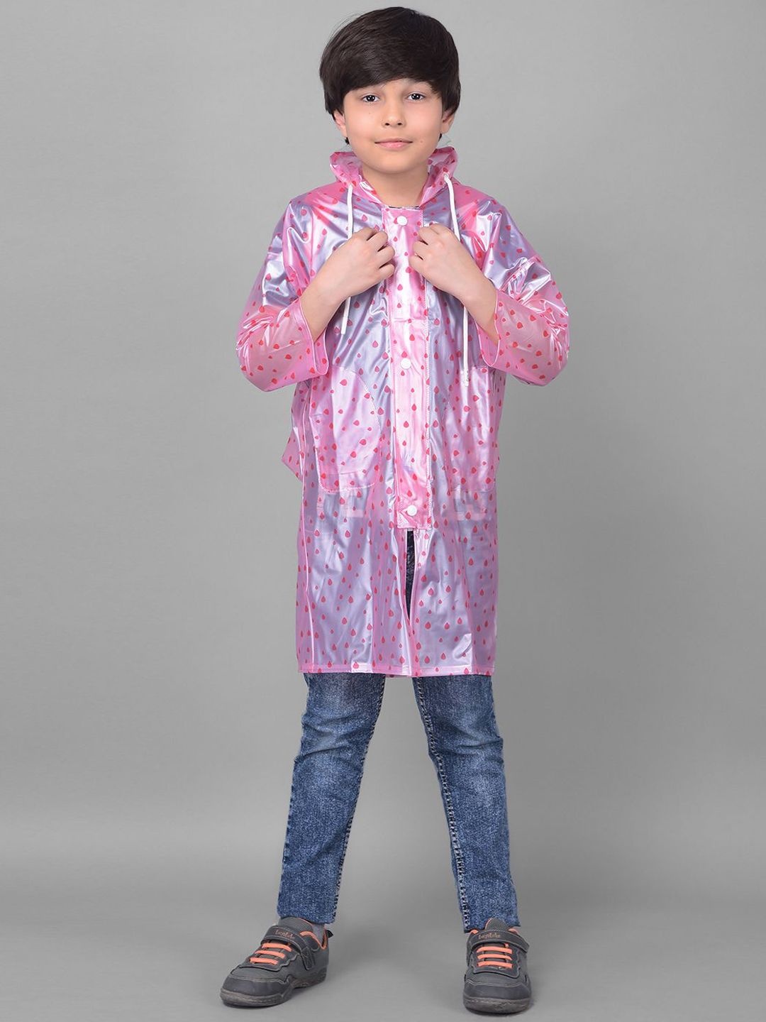 Dollar Kids Raindrop Printed Rain Jacket-image-12