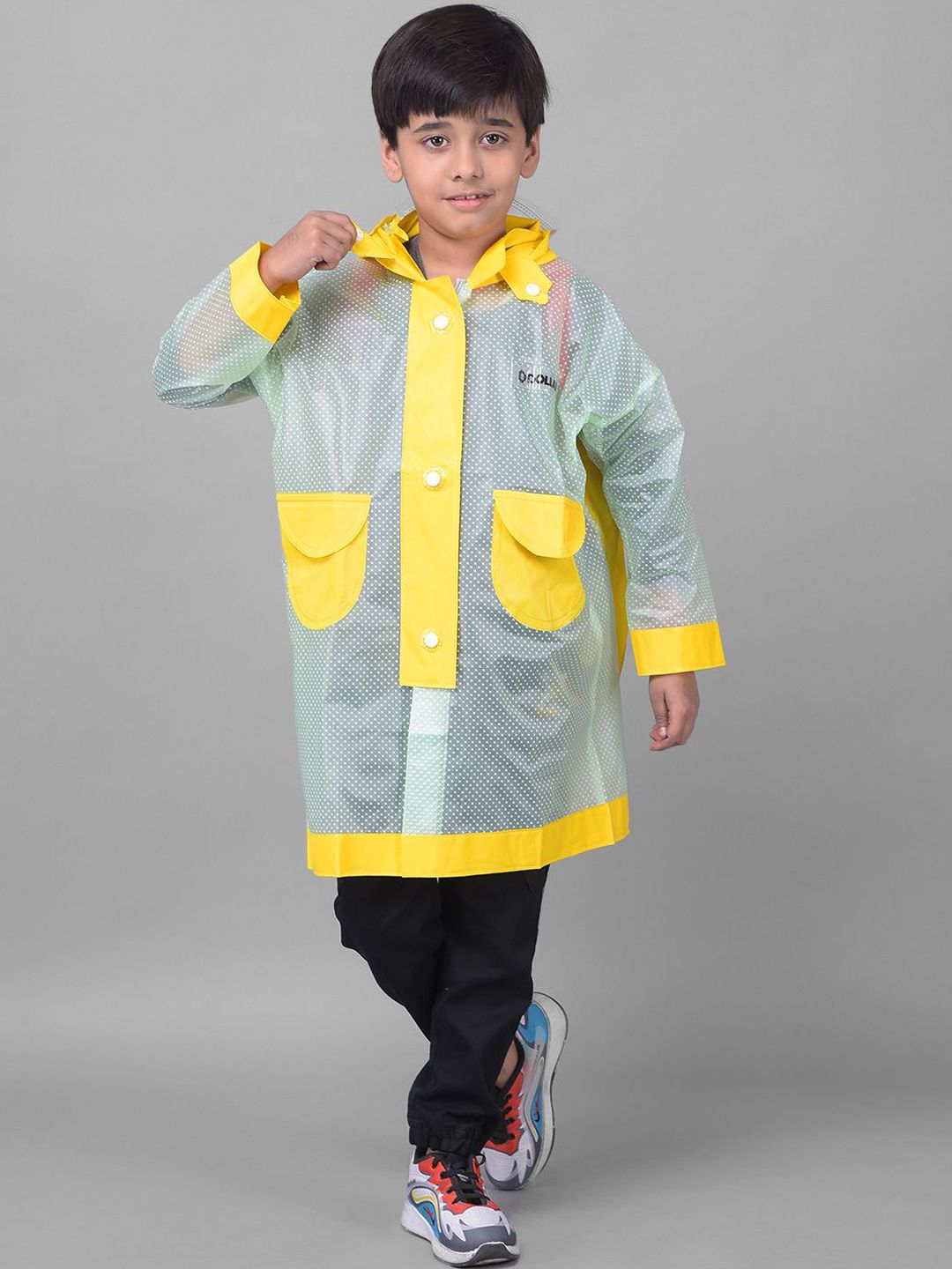 Dollar Boys Polka Dot Printed Long Rain Jacket-picture-15