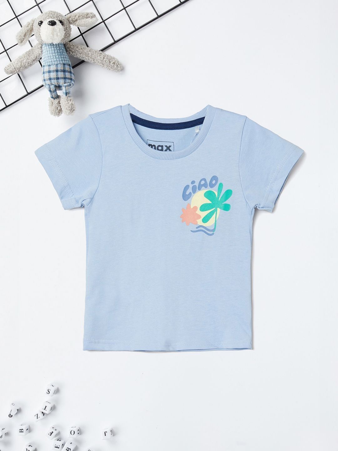 max Boys Graphic Printed Round Neck Cotton T-shirt-picture-40