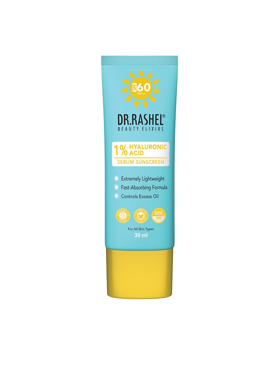 DR.RASHEL SPF60 Serum Sunscreen with 1% Hyaluronic Acid - 30 ml-image-0