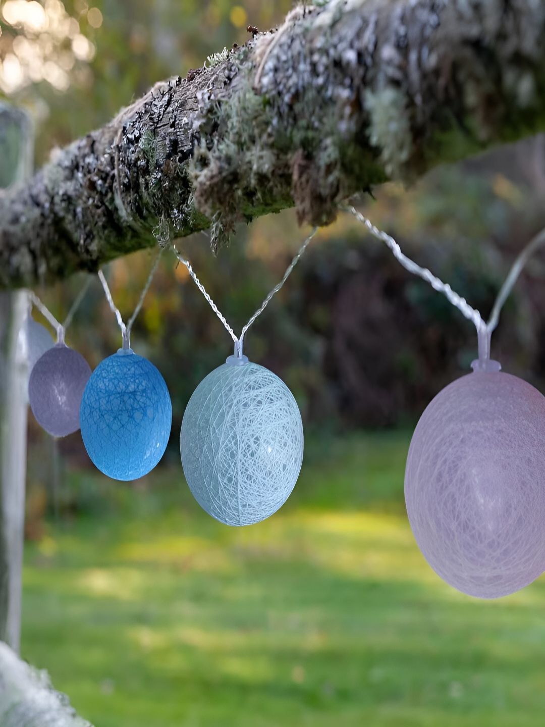 KAVYARA White & Blue Ball Shape String Lights-picture-52
