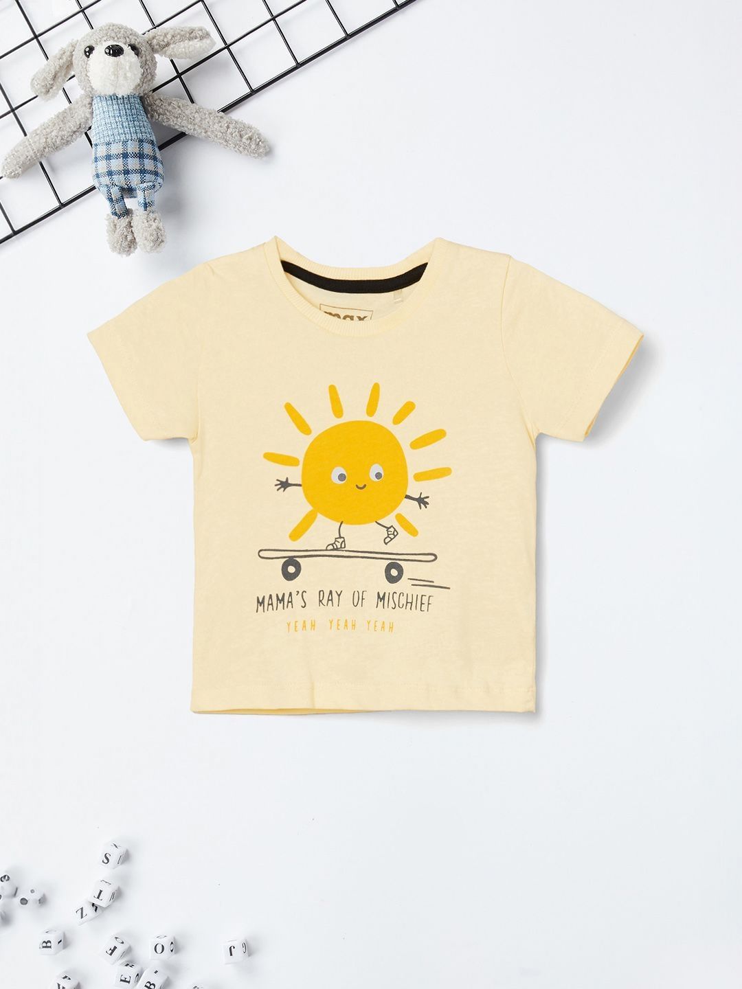 max Boys Graphic Printed Round Neck Cotton T-shirt-picture-16