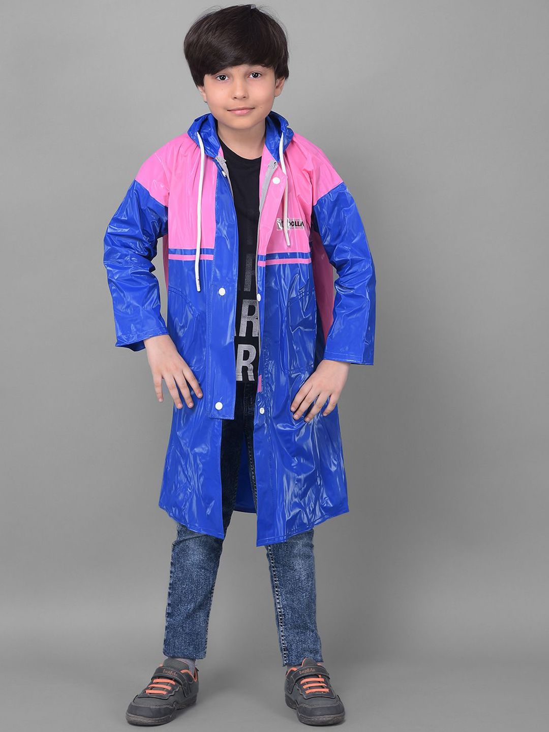 Dollar Boys Colour-Blocked Long Rain Jacket-picture-11