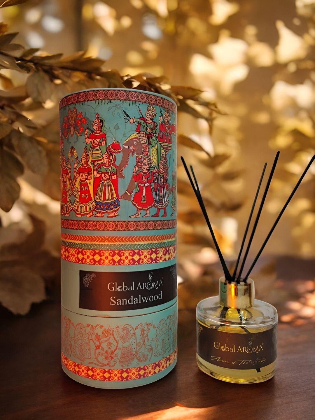 GLOBAL AROMA Blue & Red Sandalwood Reed Aroma Oil Diffuser & Sticks 120ml-picture-34