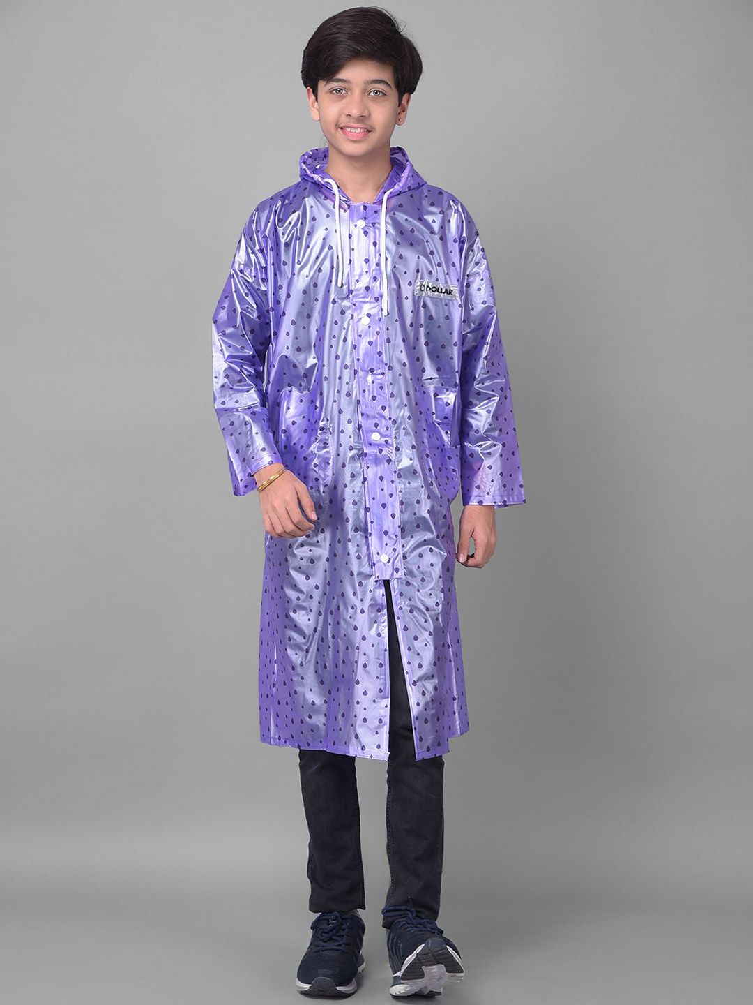 Dollar Rainguard Boys Printed Full Sleeves Long Raincoat-image-7