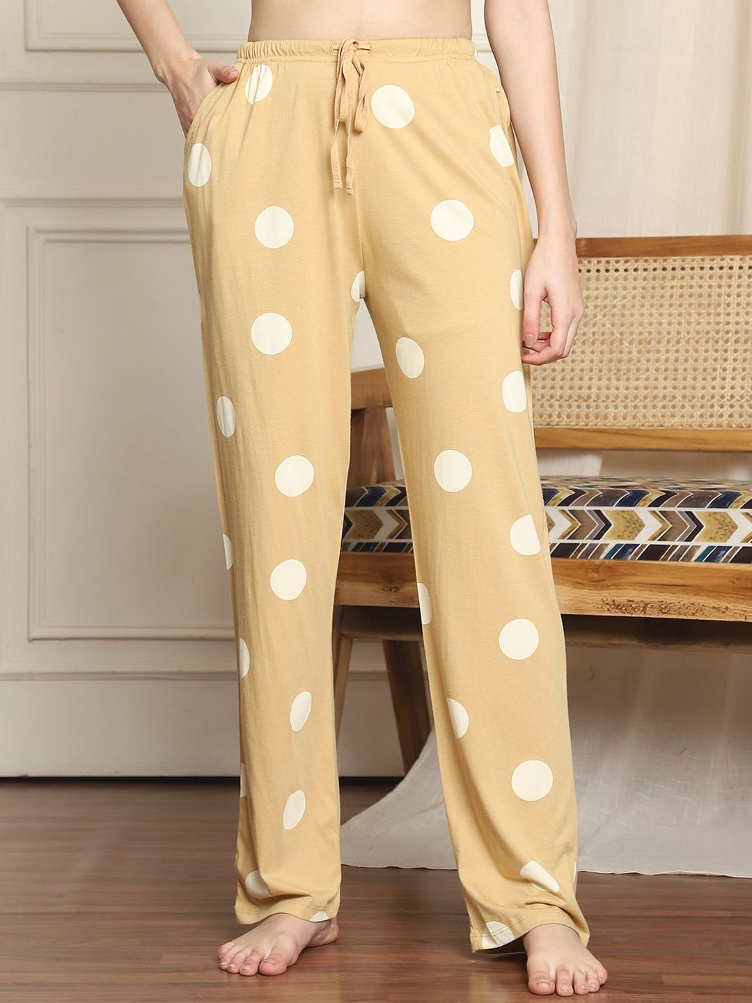 Kanvin Women Printed Straight Lounge Pants-picture-42