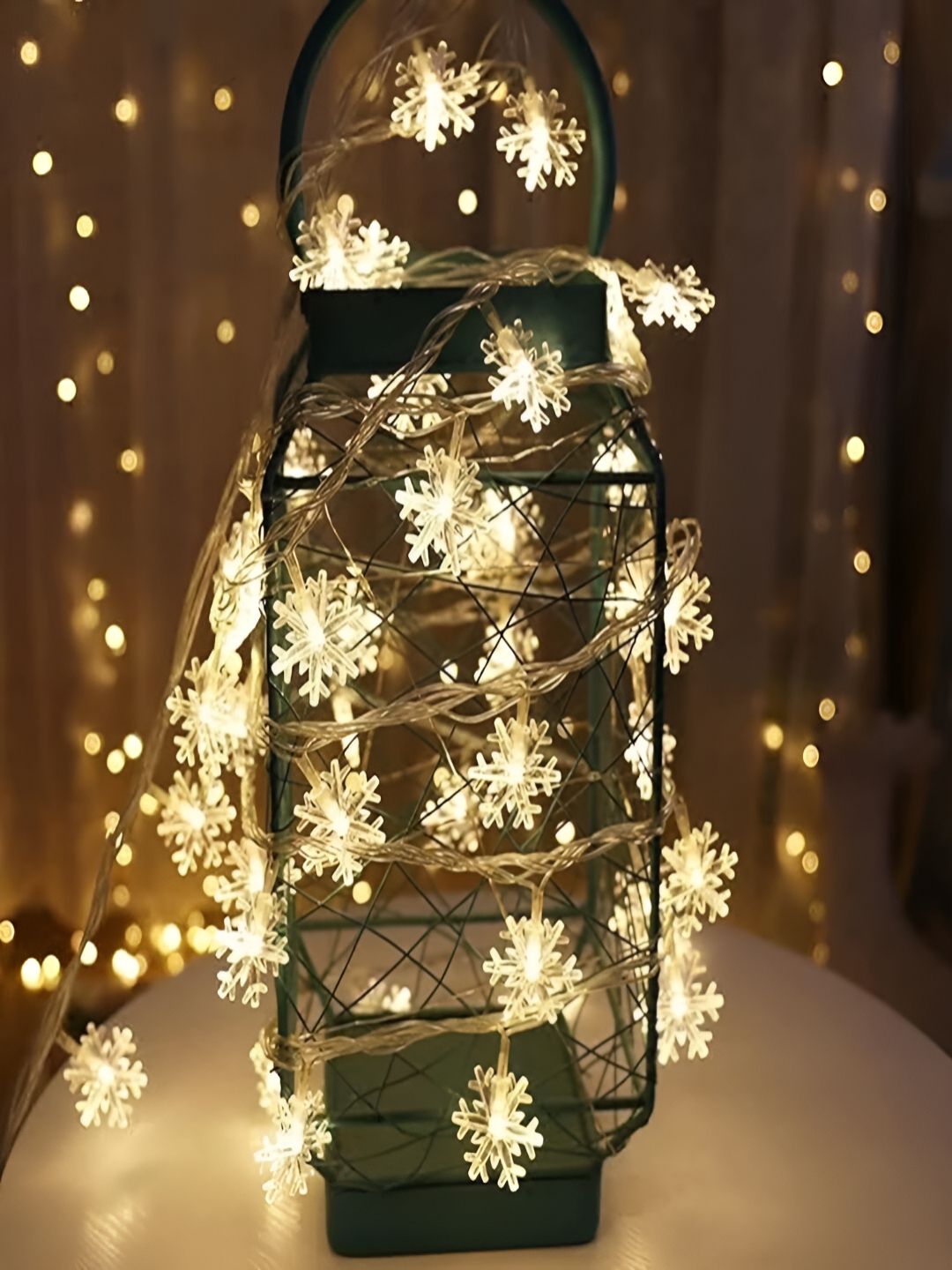 KAVYARA White Snow Shape String Lights-image-3