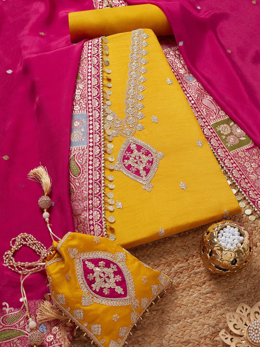 Soch Embroidered Unstitched Dress Material