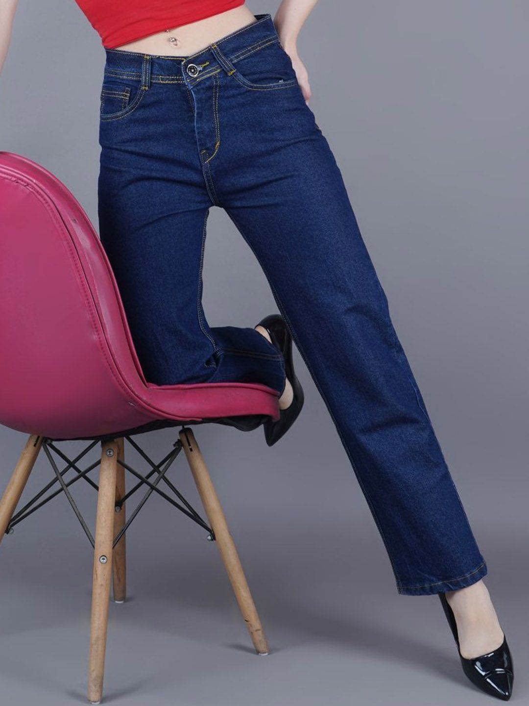 Metronaut Women Classic Mom Fit Mid-Rise Cotton Jeans-image-17