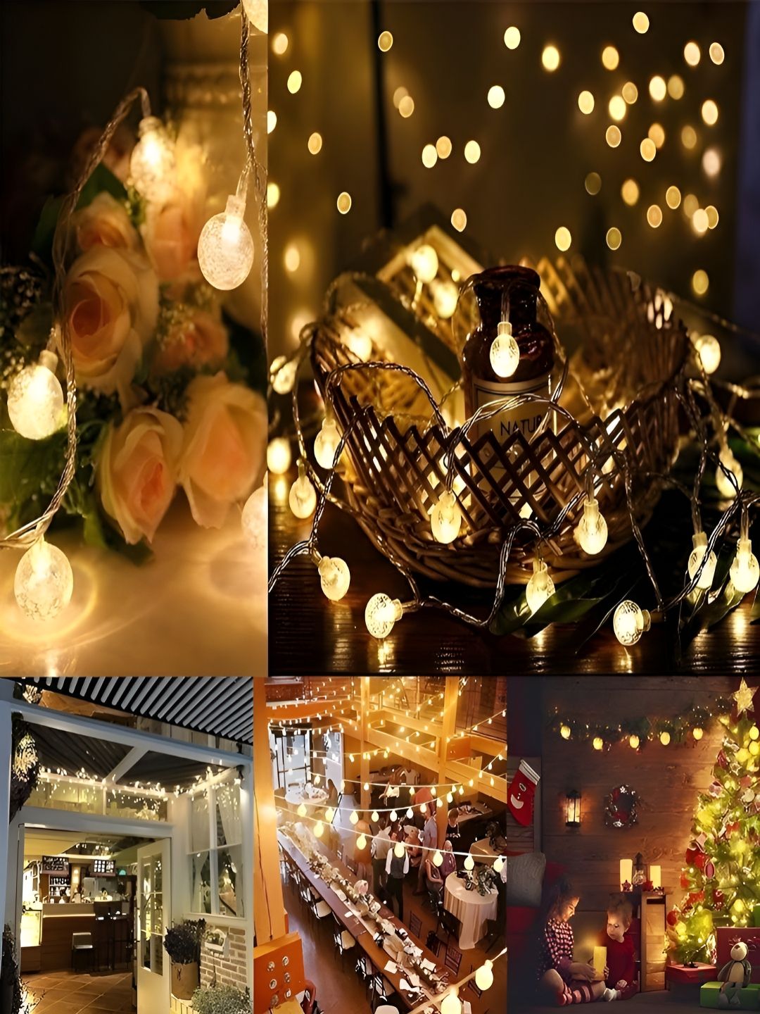 KAVYARA White Ball Shape String Lights-picture-57