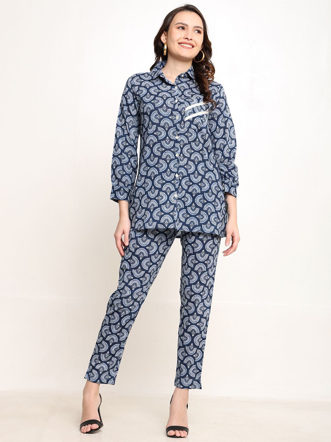 CORDSET Printed Pure Cotton Shirt & Trouser-picture-17