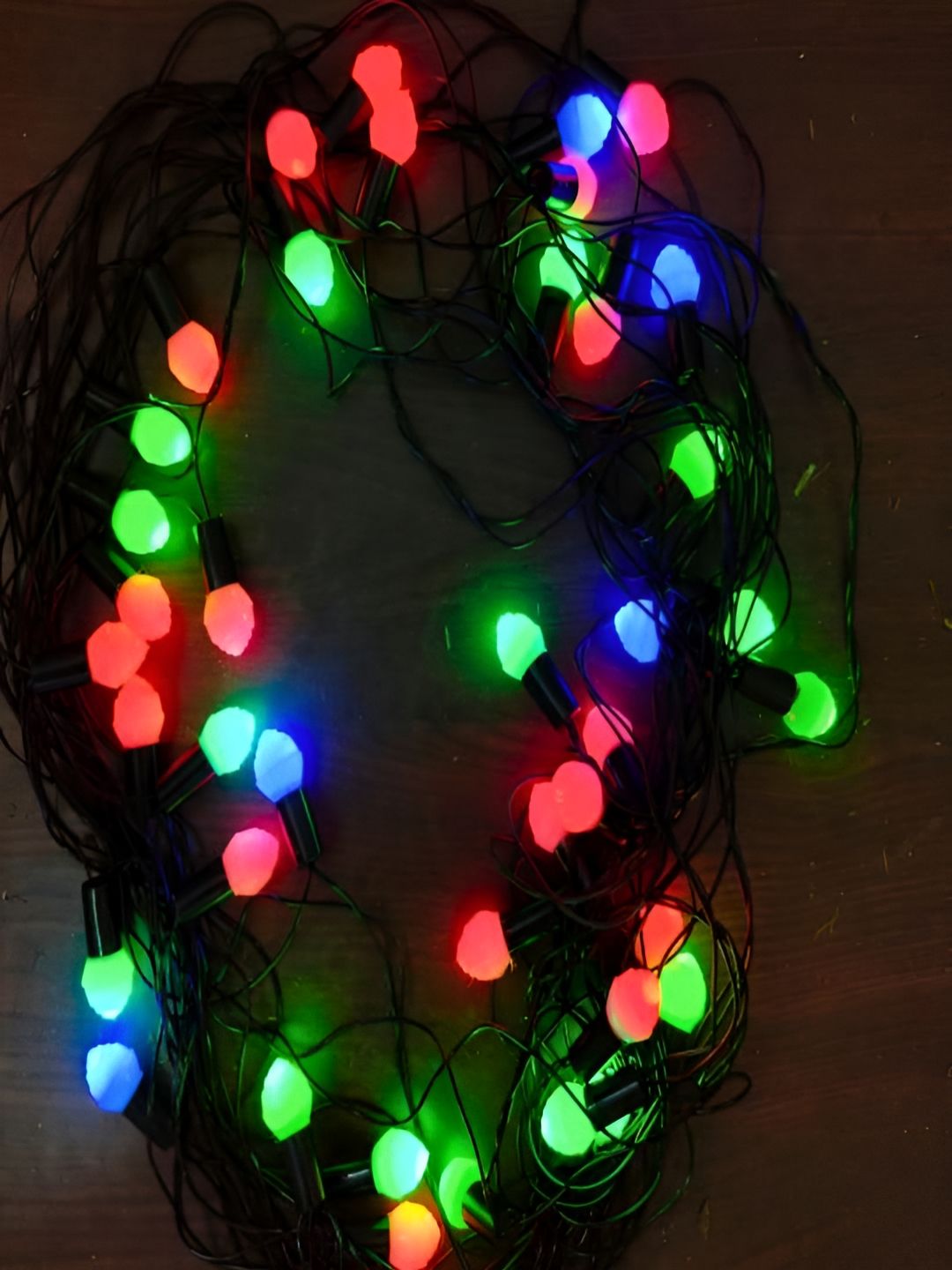 KAVYARA Blue & Red Rose Flower Shape String Lights-picture-19