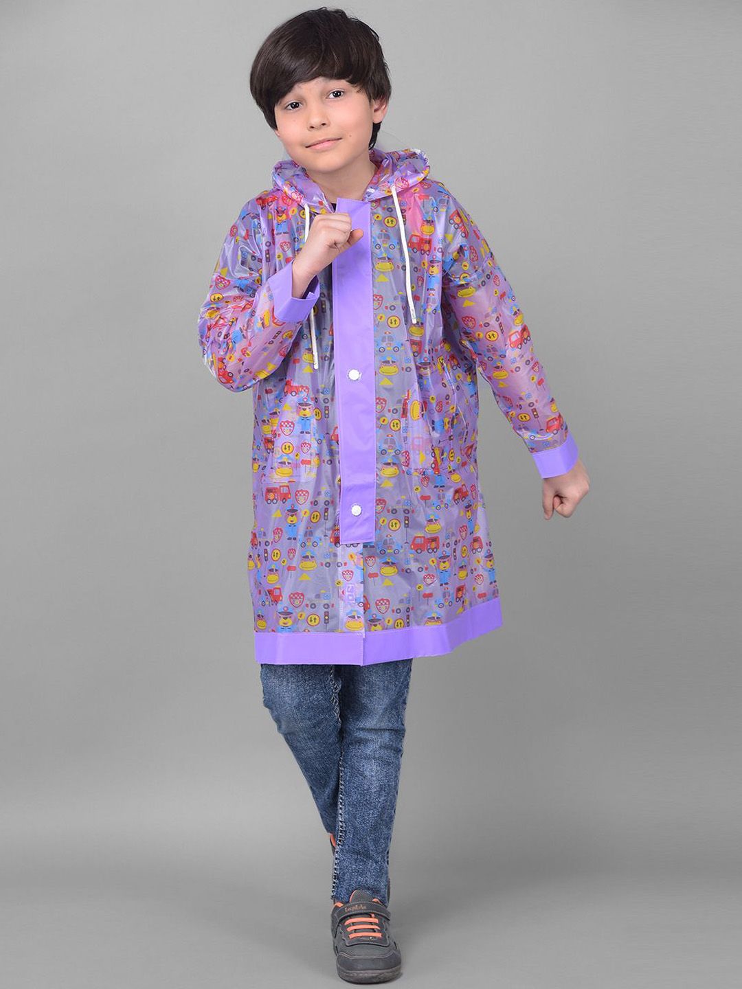 Dollar Kids Printed Rain Jacket-image-15