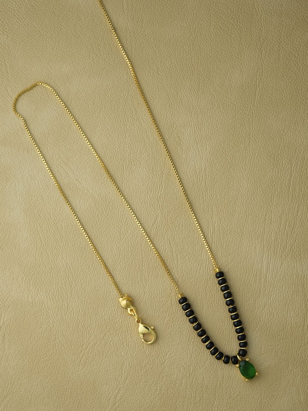 jueri Gold-Plated Artificial Stones and Beads Mangalsutra-picture-20