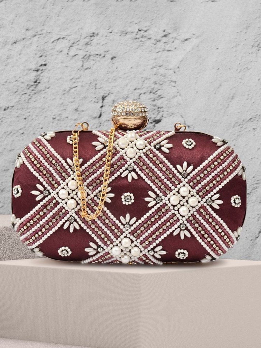 FOR THE BEAUTIFUL YOU Embroidered Box Clutch-picture-20