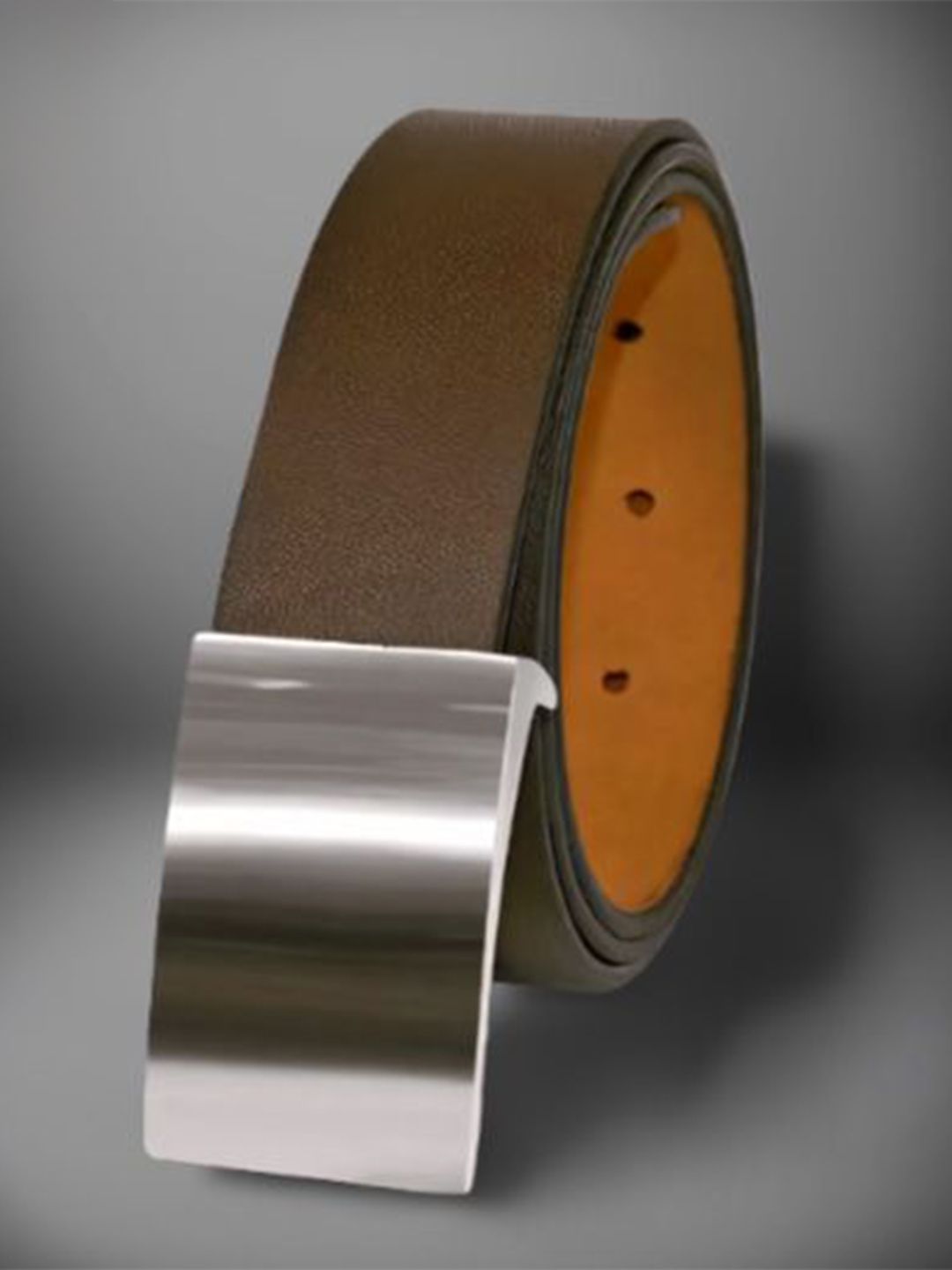 Azibo Men Textured Leather Slider Buckle Belt-picture-21