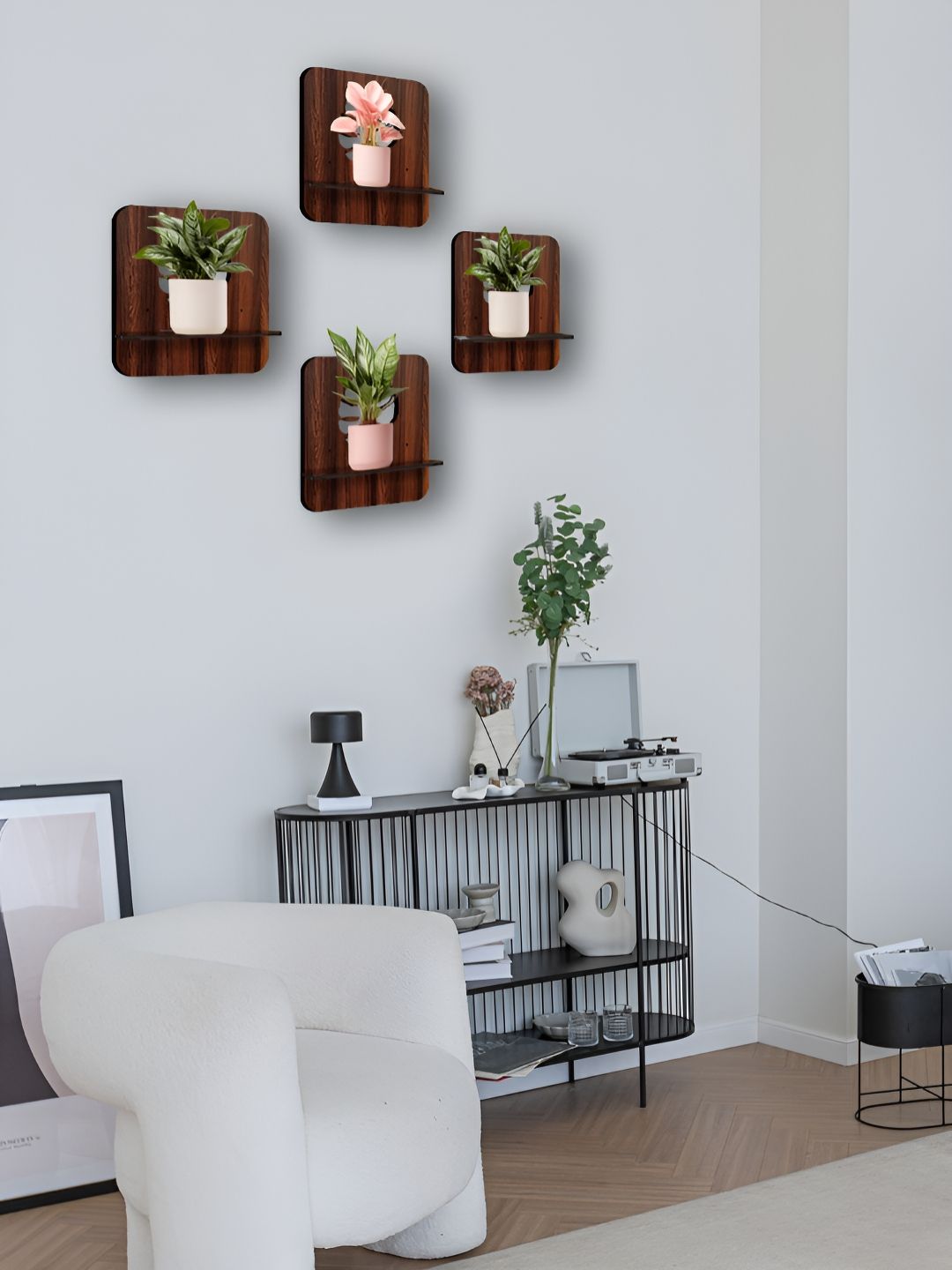 OLIVE TREE 4 Pieces Planter Stand Wall Shelves-picture-48