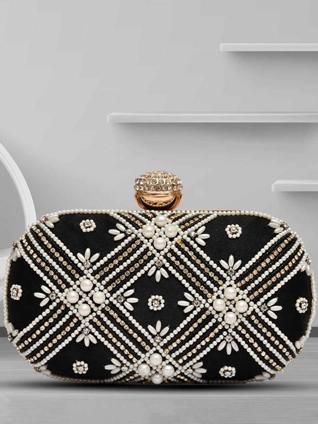 FOR THE BEAUTIFUL YOU Embroidered Box Clutch-picture-35