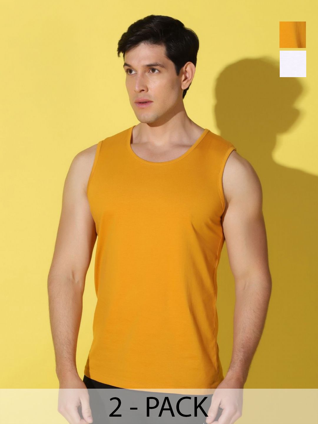 WOOSTRO Men Pack of 2 Solid Round Neck Cotton Slim Fit Sports T-shirts-picture-32