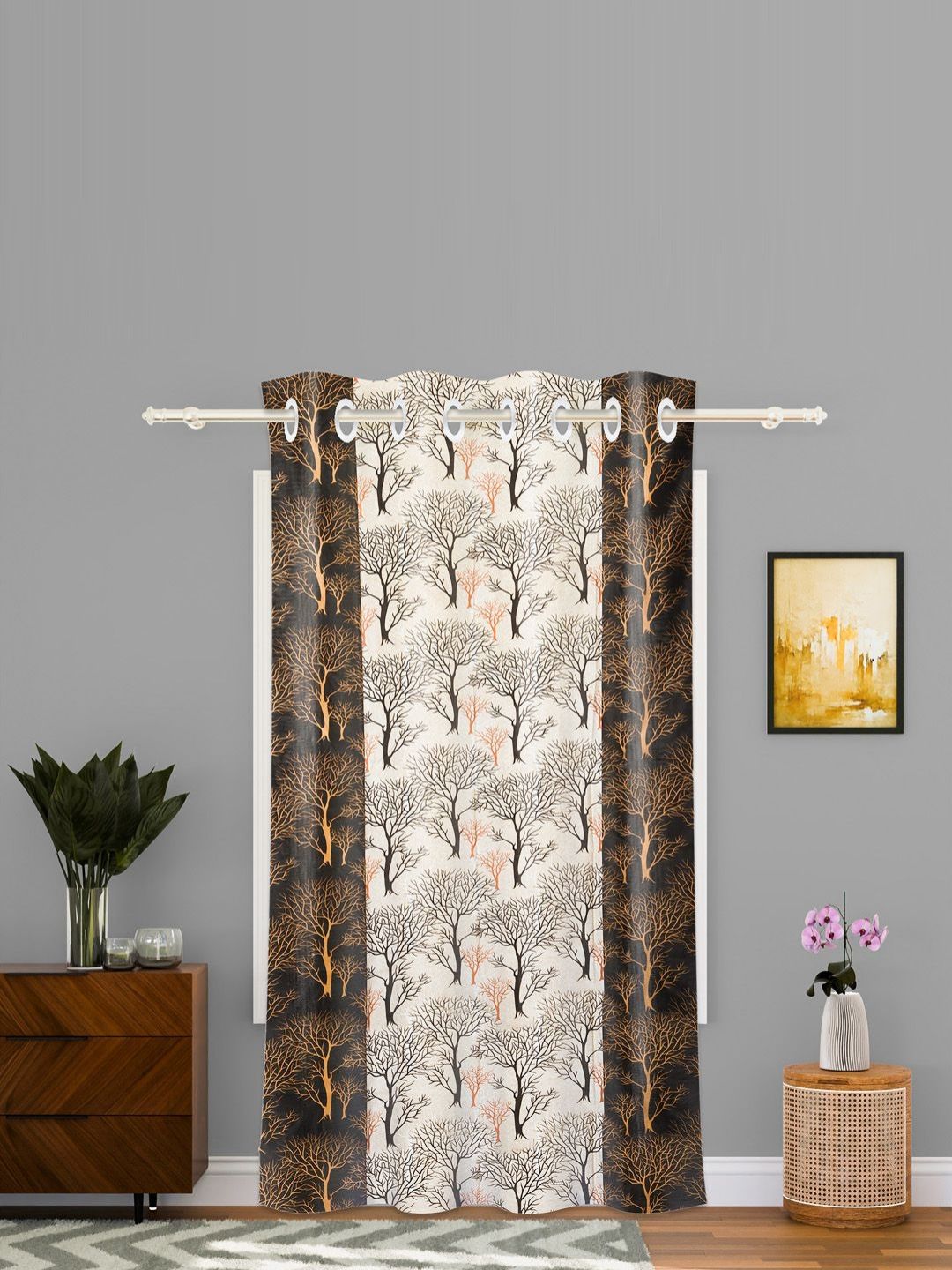 Aura Brown & Orange Floral Door