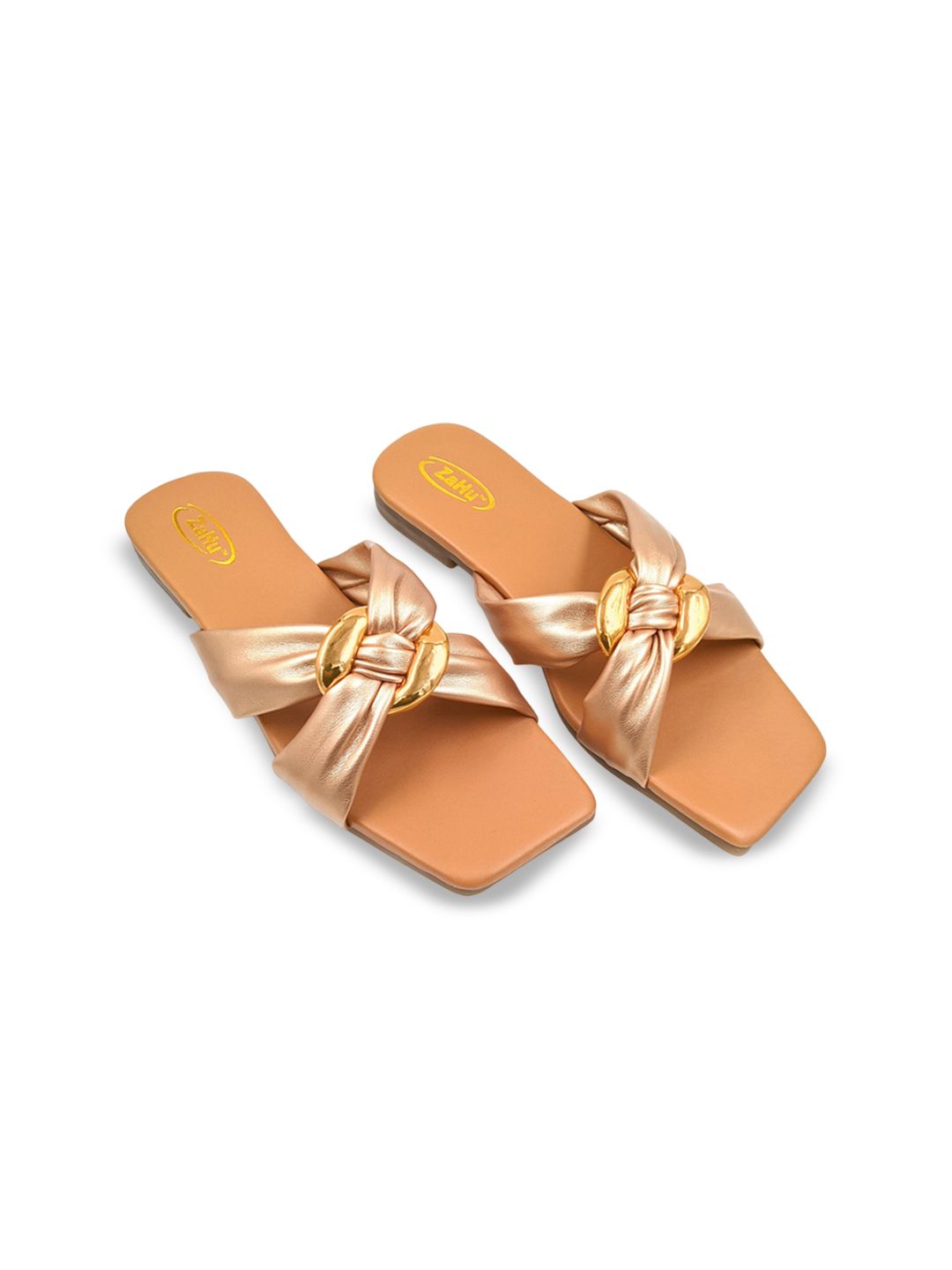 ZaHu Women Open Toe Flats with Buckles-picture-17