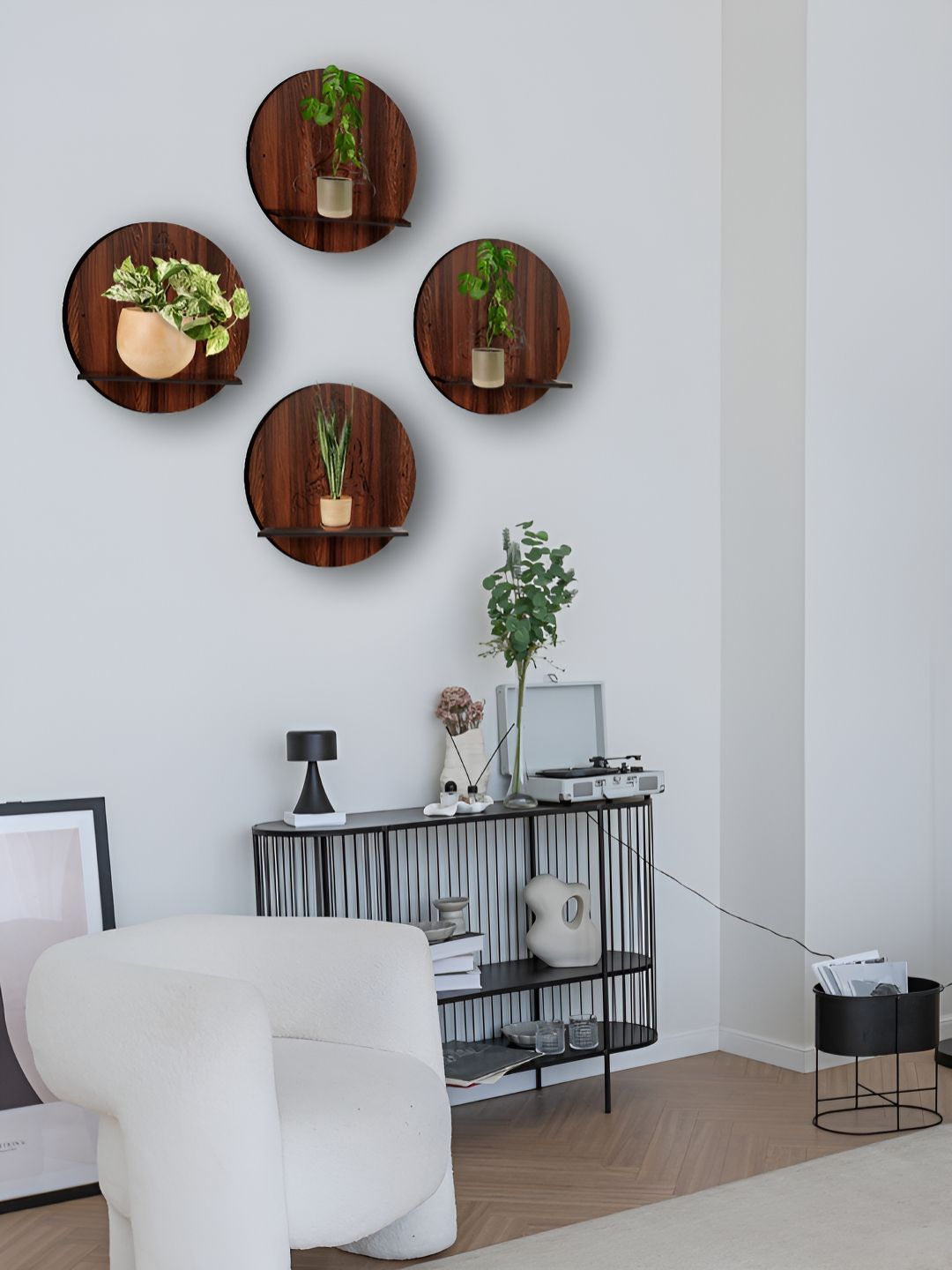 OLIVE TREE 4 Pieces Planter Stand Wall Shelves-picture-30