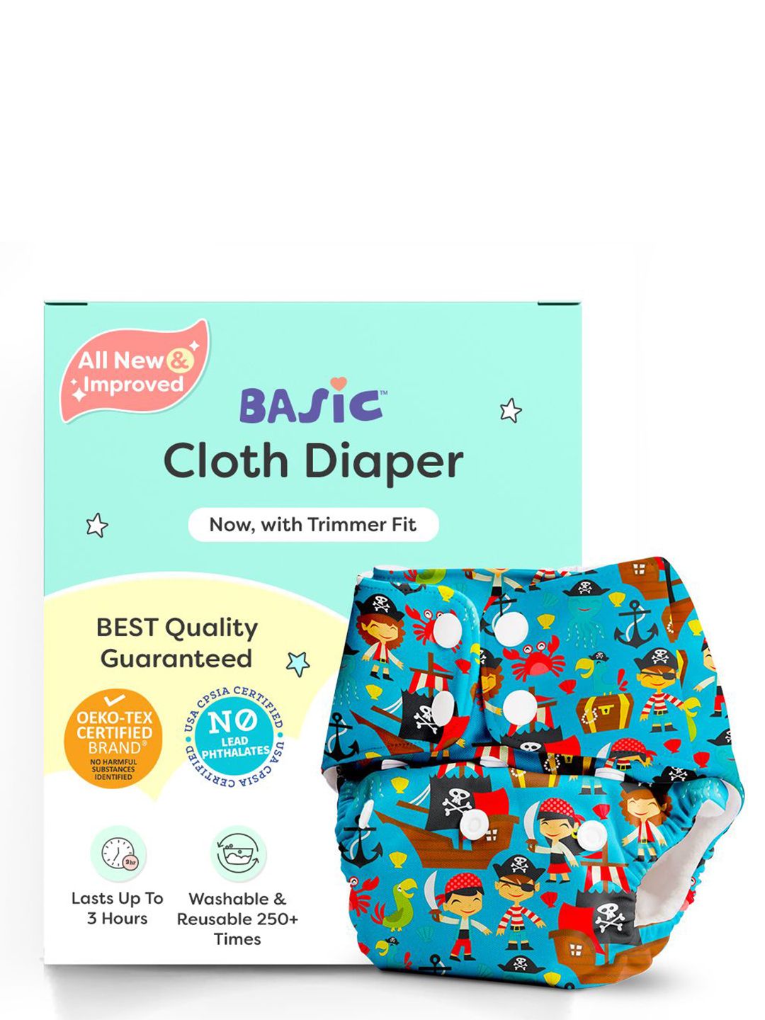 SuperBottoms Reusable Basic Cotton Cloth Diaper With Dry Pad-image-21