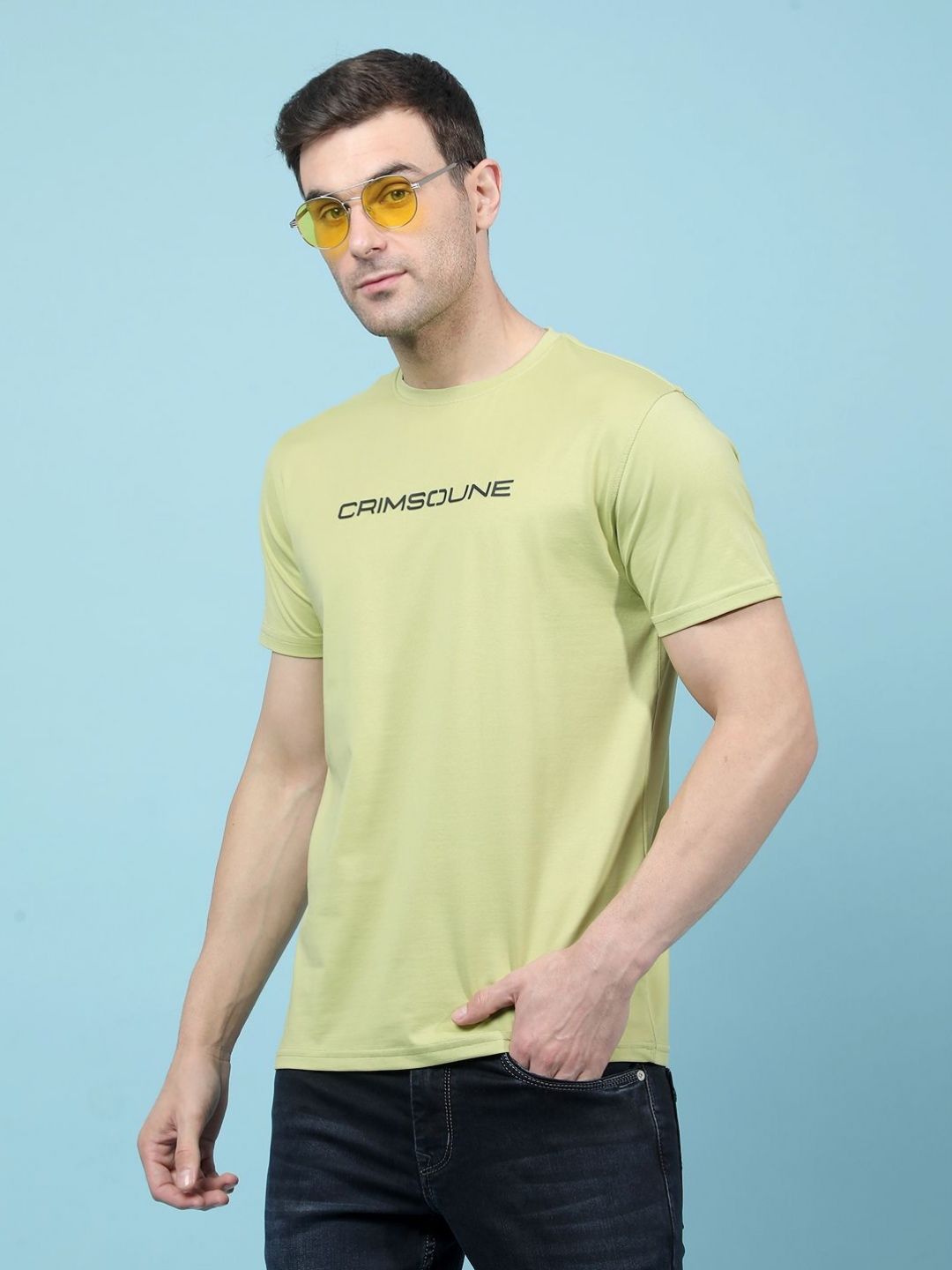 Crimsoune Club Men Typography Printed Round Neck Slim Fit T-shirt-picture-27