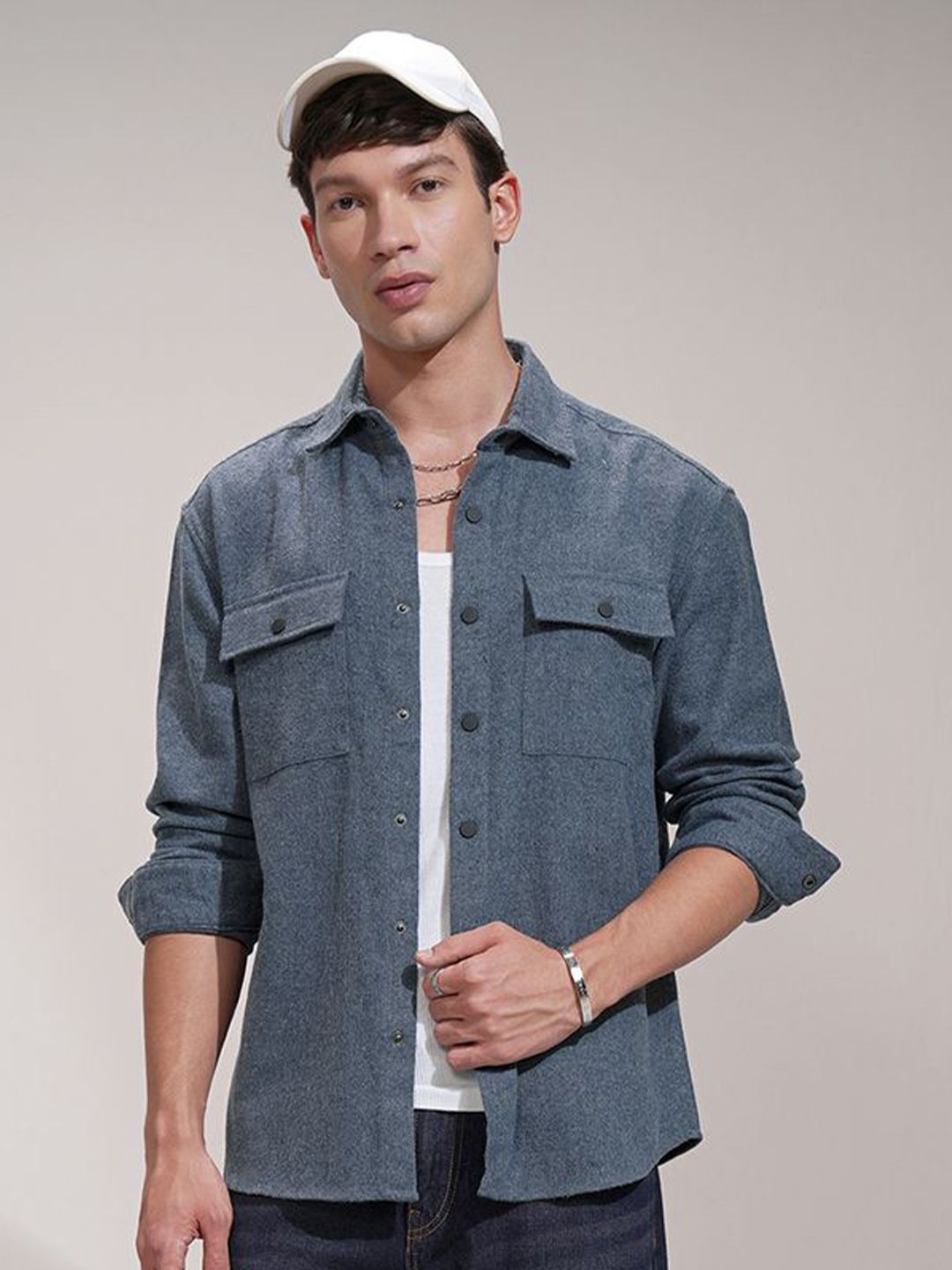 HIGHLANDER Men Comfort Opaque Casual Shirt-picture-16